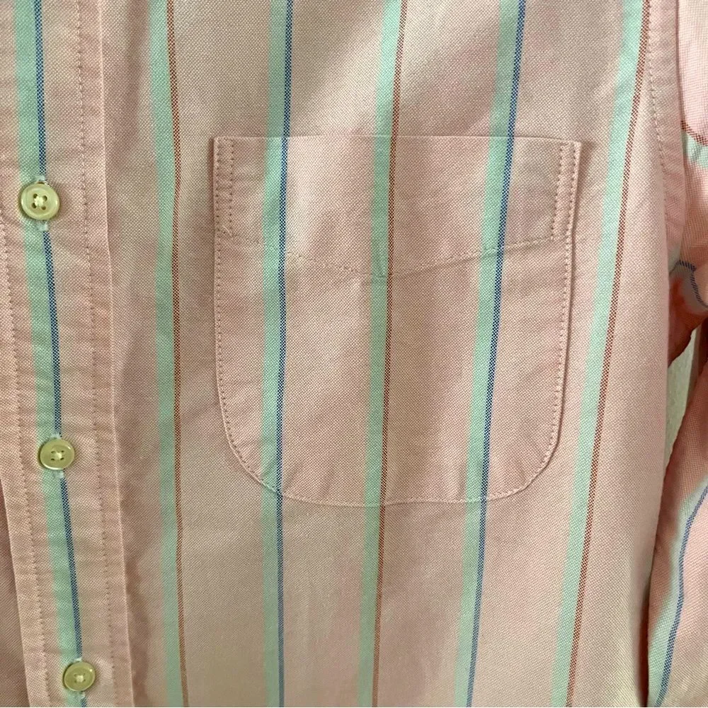 J Crew Relaxed Fit Washed Cotton Poplin Shirt Button Front Mens Size Smalll
